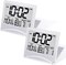 Digital Travel Alarm Clock Foldable LCD Compact Desk Pack of 2